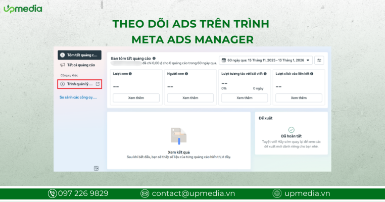 Theo dõi quảng cáo trên trình meta ads manager